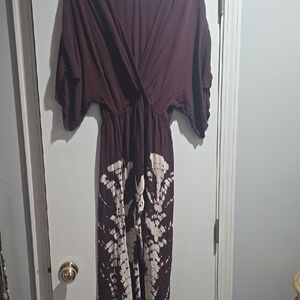 Chic Plum Tie-Dye Jumpsuit